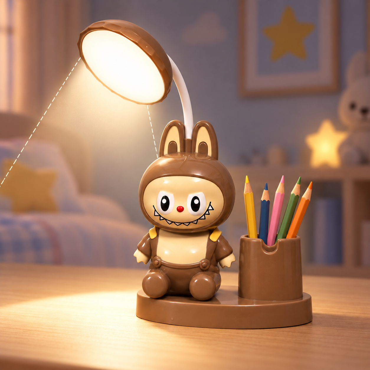 Lampe de Bureau LED Pour Enfants avec Porte-Crayon - Rechargeable USB Flexible 360° - مصباح مكتب ليد كرتوني للأطفال مع حامل أقلام قابل للشحن 4