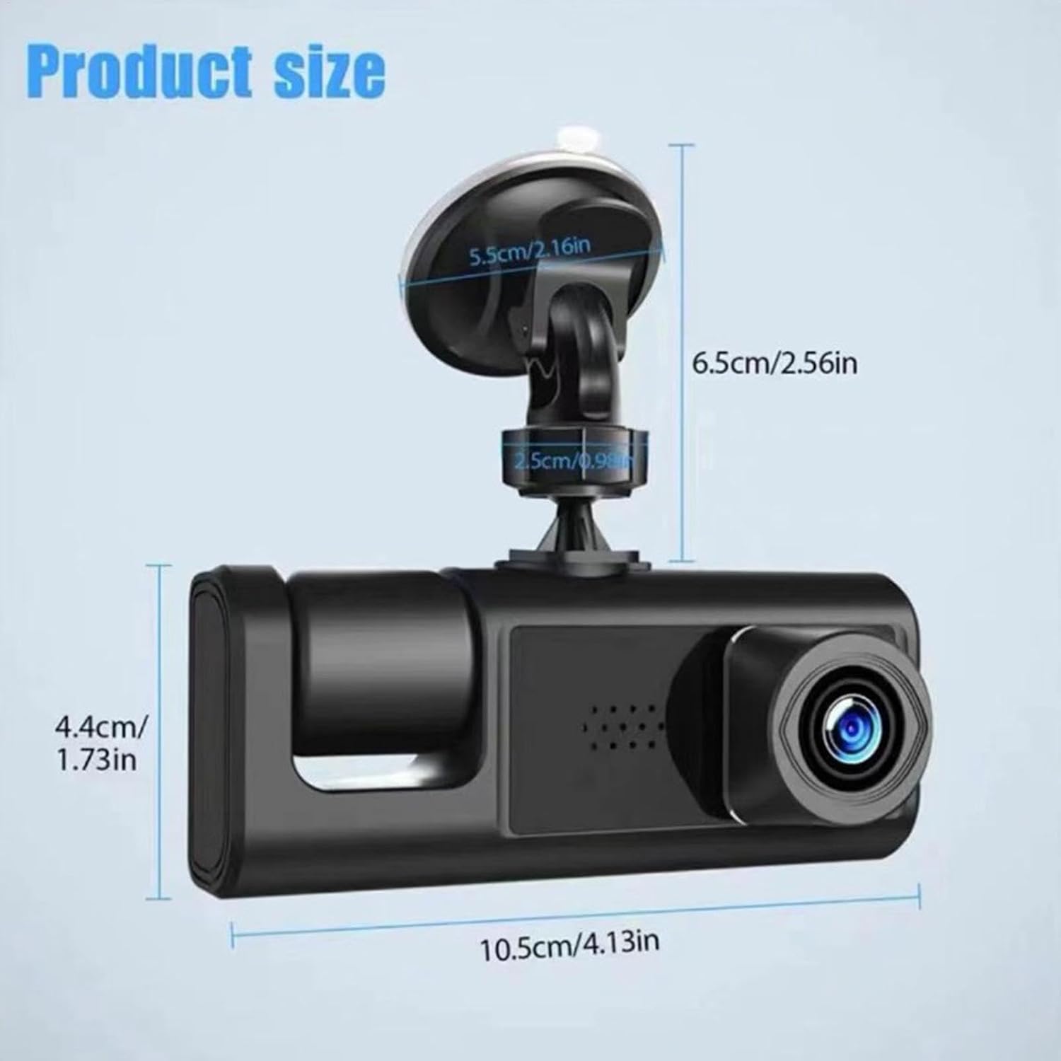 Black Box Caméra d'Aide au Stationnement et Dashcam Voiture 3 Canaux 1080P Full HD - كاميرا قيادة السيارات الثلاثية مع شاشة وزاوية عريضة 170 درجة - 10