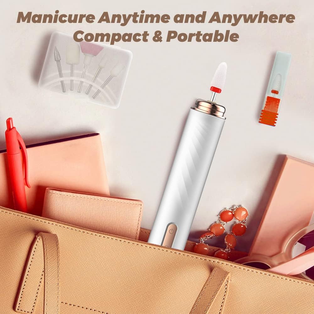 Ponceuse à Ongles Électrique Sans Fil 3 Vitesses Double Sens de Rotation USB Rechargeable - مبرد ومقلم الأظافر الكهربائي اللاسلكي 3 سرعات - 4