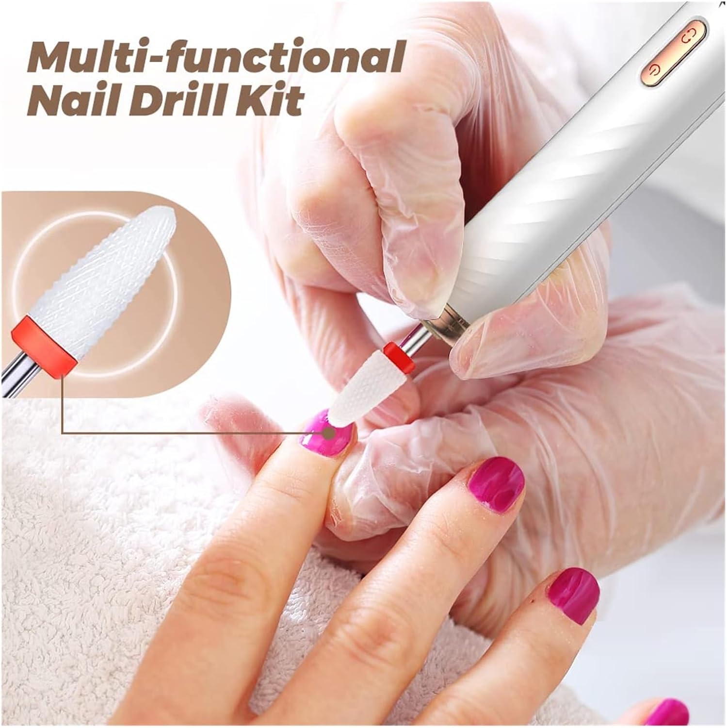 Ponceuse à Ongles Électrique Sans Fil 3 Vitesses Double Sens de Rotation USB Rechargeable - مبرد ومقلم الأظافر الكهربائي اللاسلكي 3 سرعات 6