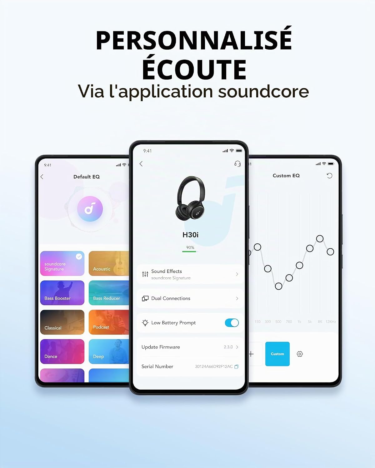Casque Anker Sans Fil soundcore H30i Basses Puissantes Bluetooth 5.3 et Charge Rapide - سماعات الرأس اللاسلكية بصوت نقي 3