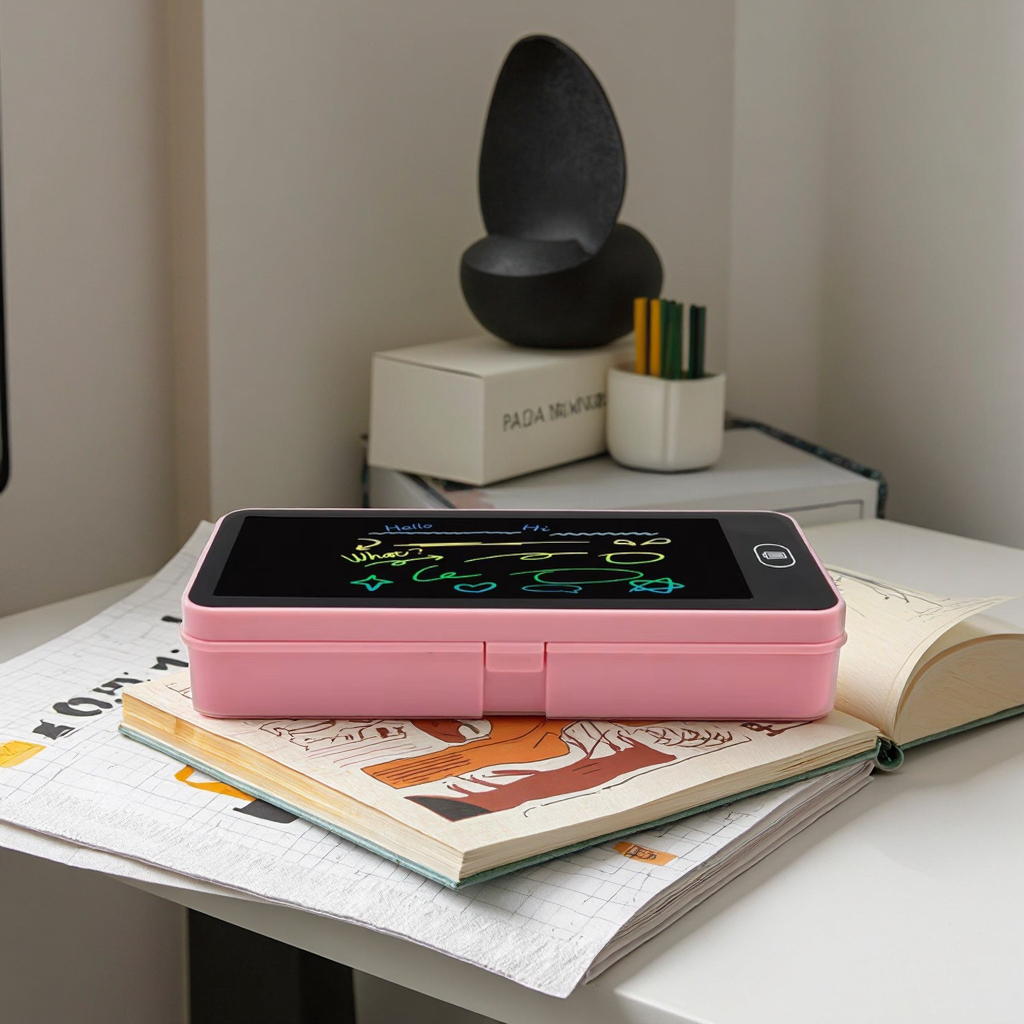 Trousse Scolaire 2 en 1 avec Tablette d'Écriture LCD pour Enfants - مقلمة مدرسية 2 في 1 مع لوح رسم للأطفال - 9