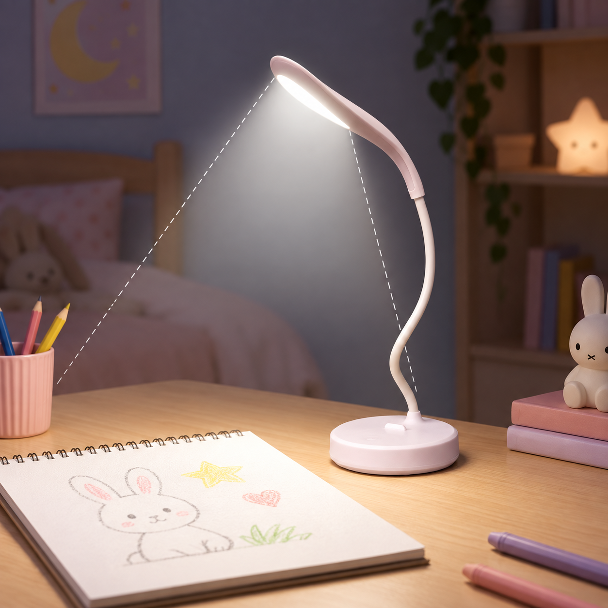 Lampe de Bureau LED Flexible 3 Niveaux de Luminosité pour Enfants - مصباح مكتب مرن بـ 3 مستويات إضاءة وحماية للعين للأطفال - 1