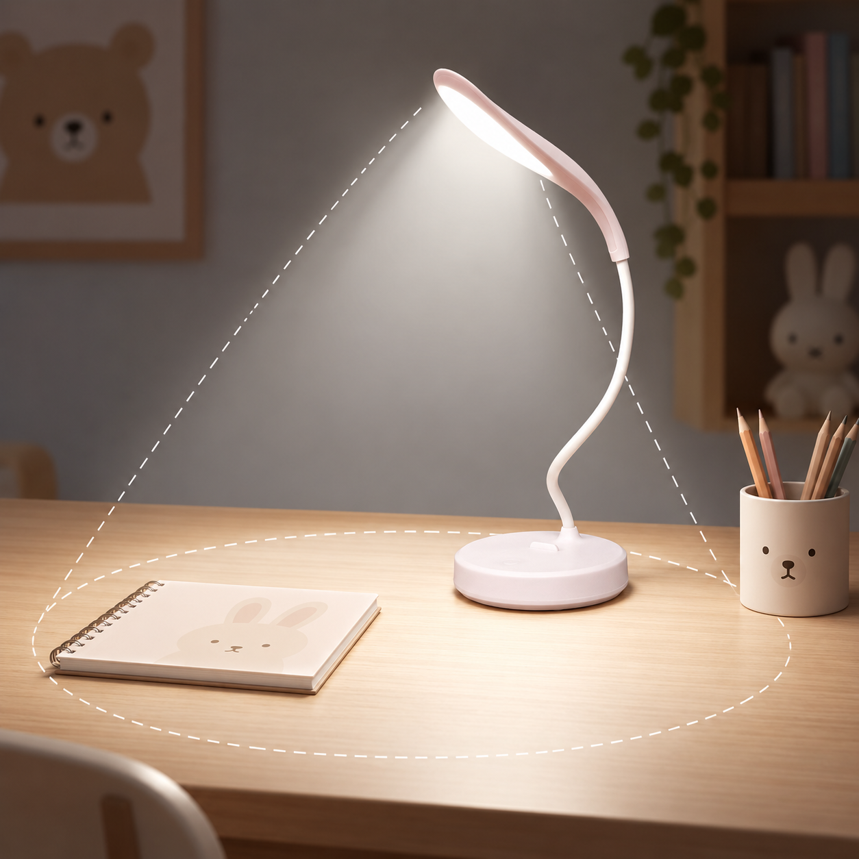 Lampe de Bureau LED Flexible 3 Niveaux de Luminosité pour Enfants - مصباح مكتب مرن بـ 3 مستويات إضاءة وحماية للعين للأطفال - 5