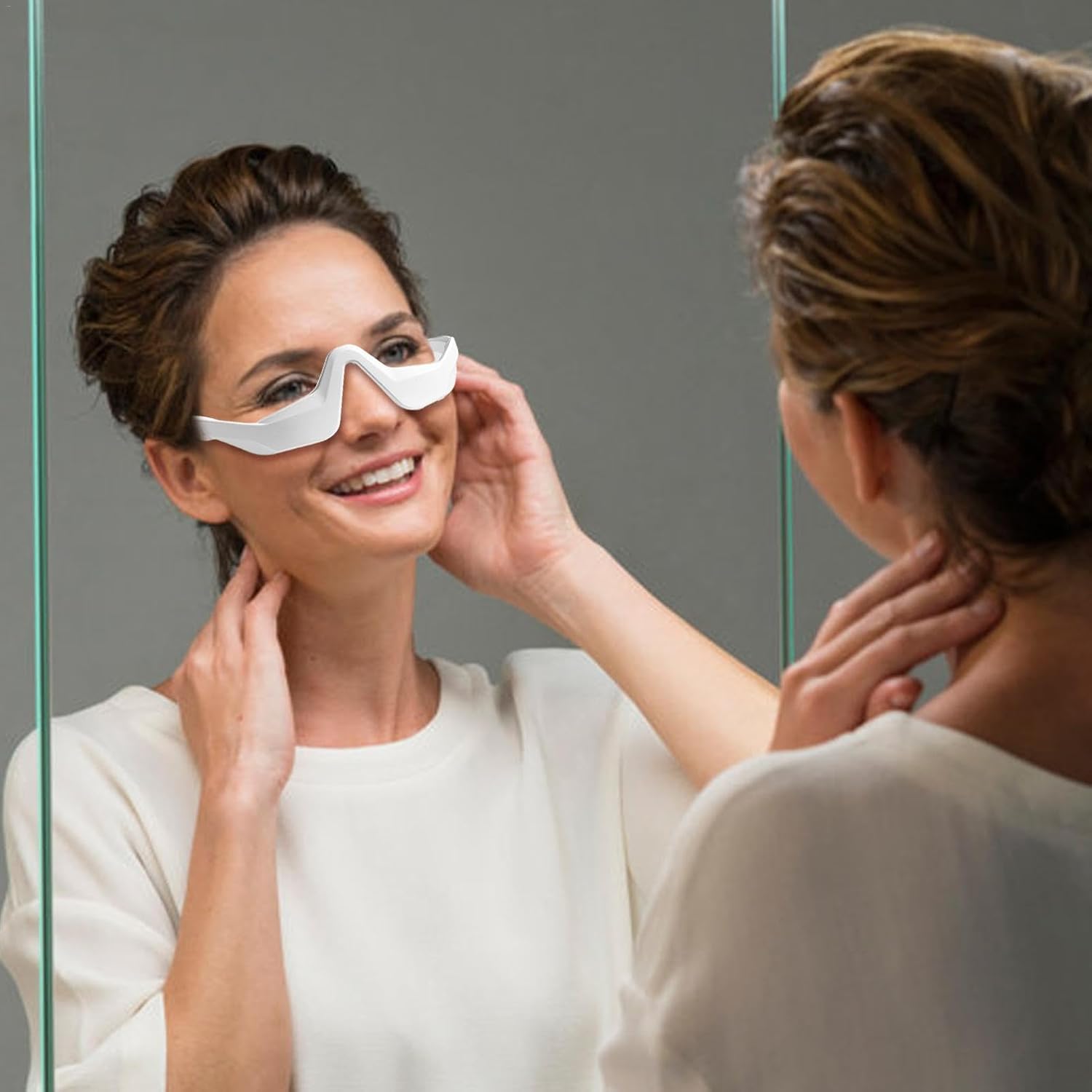 Masseur Yeux Rajeunissant Anti-Poches par Photothérapie Lumière Rouge - نظارة وقناع مساج وتجميل محيط العين بالضوء الأحمر والاهتزاز - 3