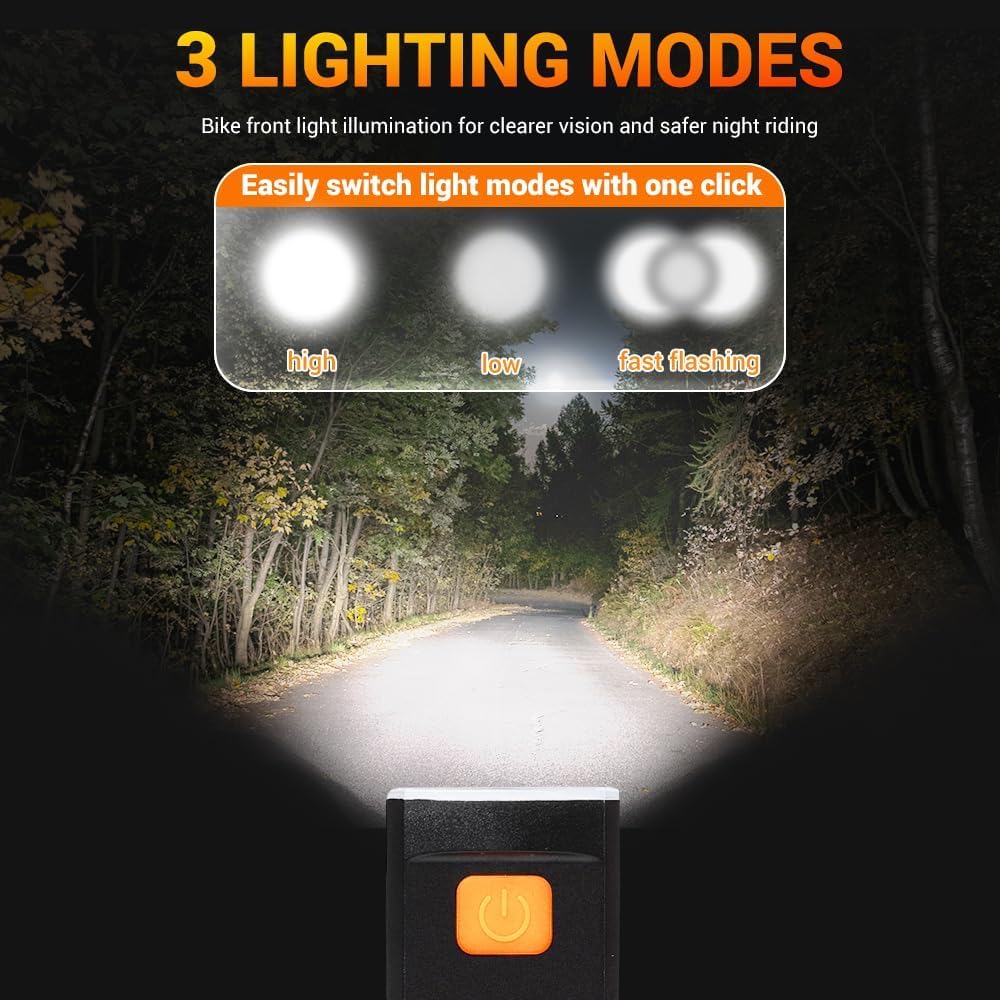 Kit d'Éclairage LED Avant et Arrière Rechargeable par USB pour Vélo HY035 - طقم إضاءة ليد ساطع للدراجات الأمامية والخلفية قابلة لإعادة الشحن - 2