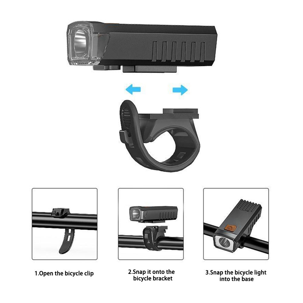 Kit d'Éclairage LED Avant et Arrière Rechargeable par USB pour Vélo HY035 - طقم إضاءة ليد ساطع للدراجات الأمامية والخلفية قابلة لإعادة الشحن - 13