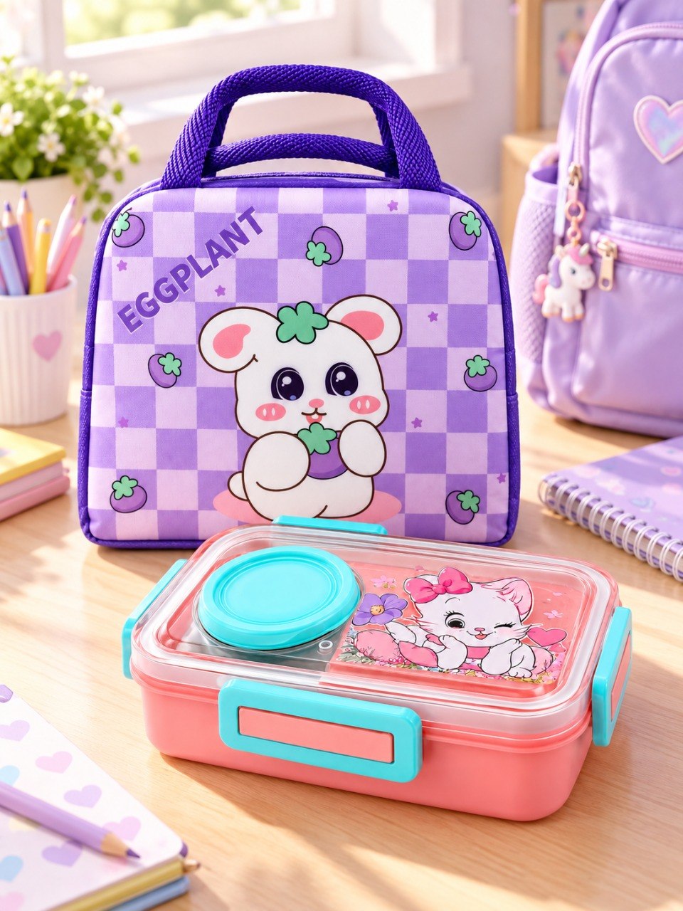Pack Repas Enfant Complet – Sac Isotherme + Boîte à Lunch - وجبة طفلك المتكامل – حقيبة عازلة + علبة غداء