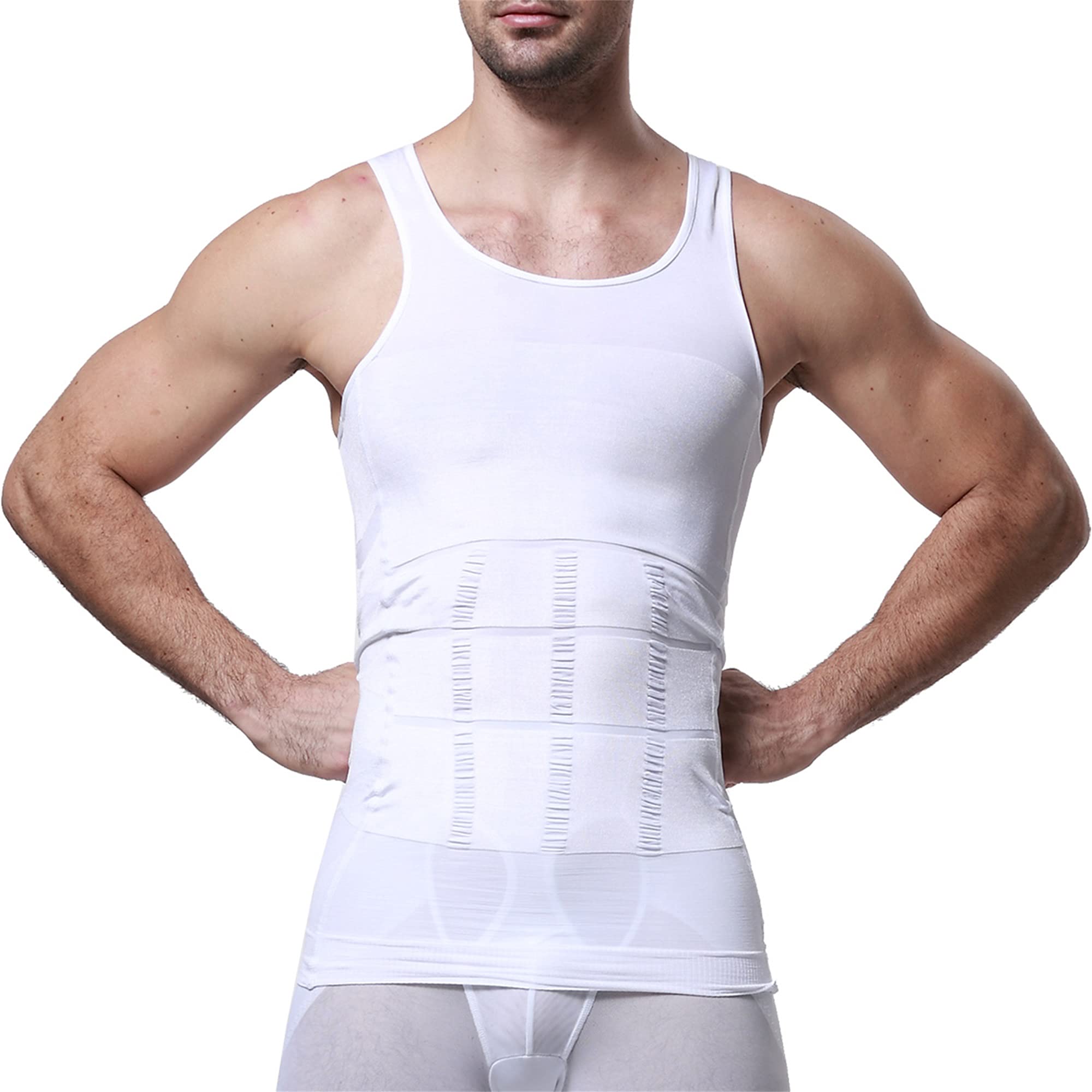 Compression Shaper Homme Anti-Gynécomastie et Amincissant - قميص ضاغط رجالي لتنحيف الجسم وإخفاء التثدي - 3
