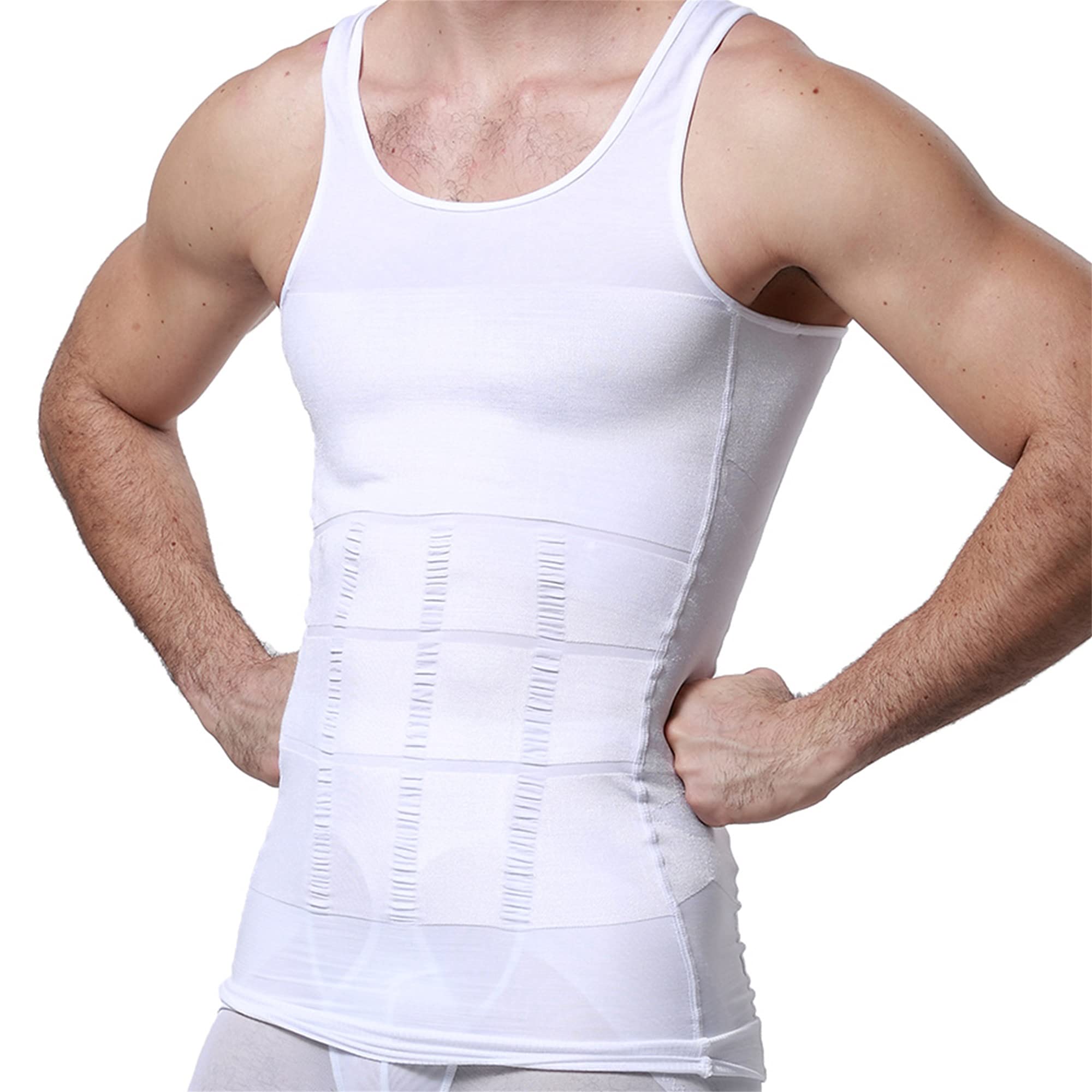 Compression Shaper Homme Anti-Gynécomastie et Amincissant - قميص ضاغط رجالي لتنحيف الجسم وإخفاء التثدي - 4