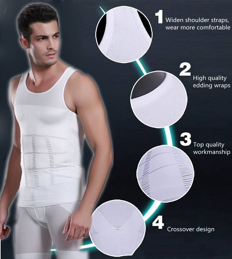 Compression Shaper Homme Anti-Gynécomastie et Amincissant - قميص ضاغط رجالي لتنحيف الجسم وإخفاء التثدي - 9