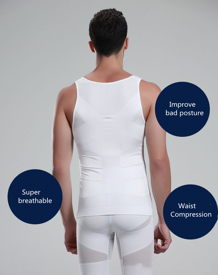 Compression Shaper Homme Anti-Gynécomastie et Amincissant - قميص ضاغط رجالي لتنحيف الجسم وإخفاء التثدي - 7