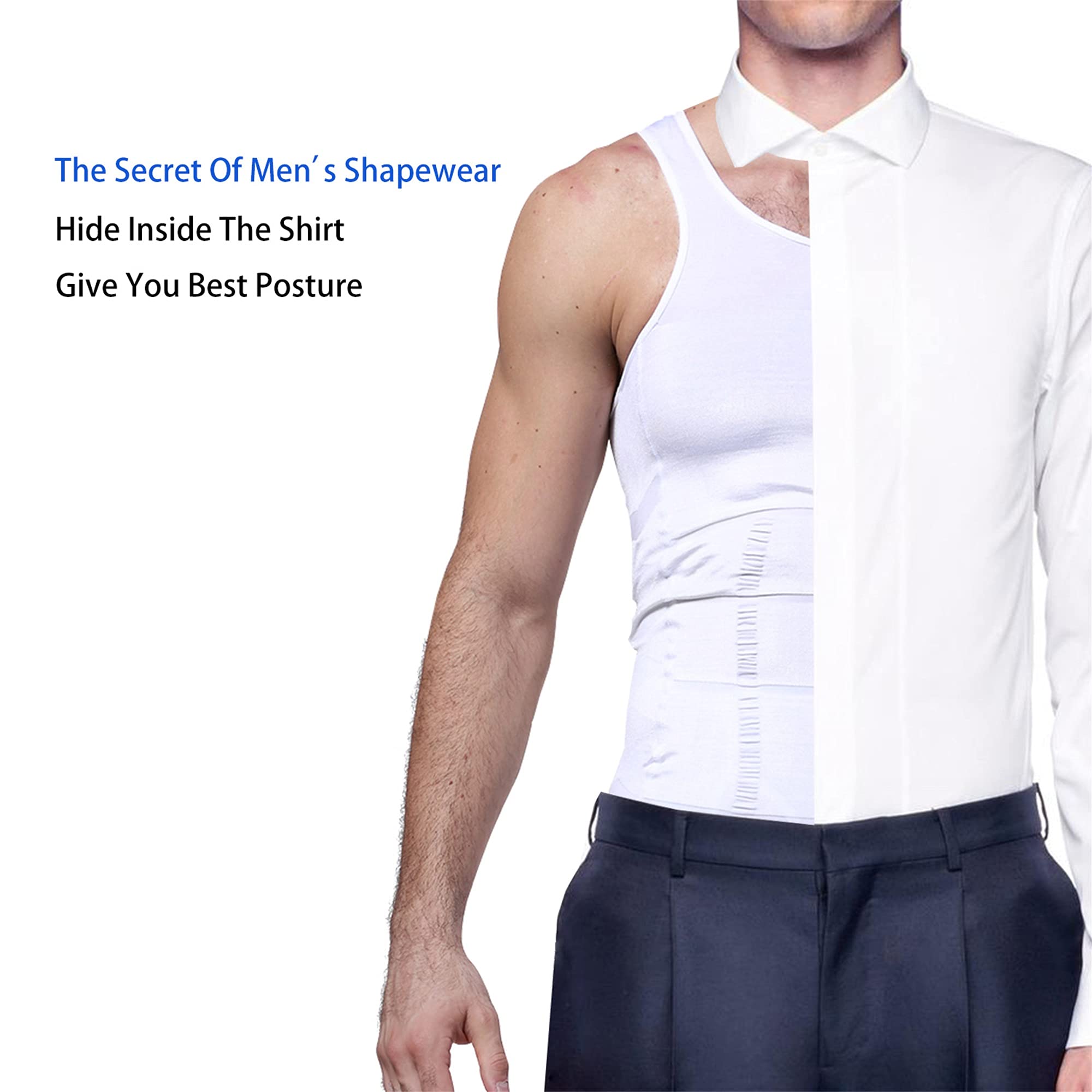 Compression Shaper Homme Anti-Gynécomastie et Amincissant - قميص ضاغط رجالي لتنحيف الجسم وإخفاء التثدي 4