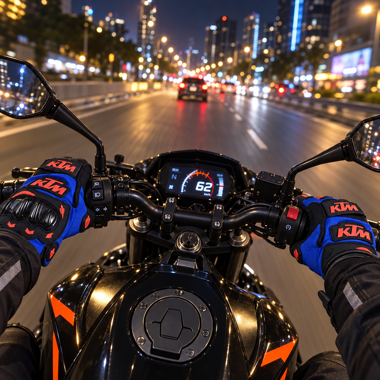 Gants de Moto KTM Protection Articulations et Grip Antidérapant - قفازات دراجات نارية مع حماية للمفاصل وتصميم مضاد للانزلاق - 2