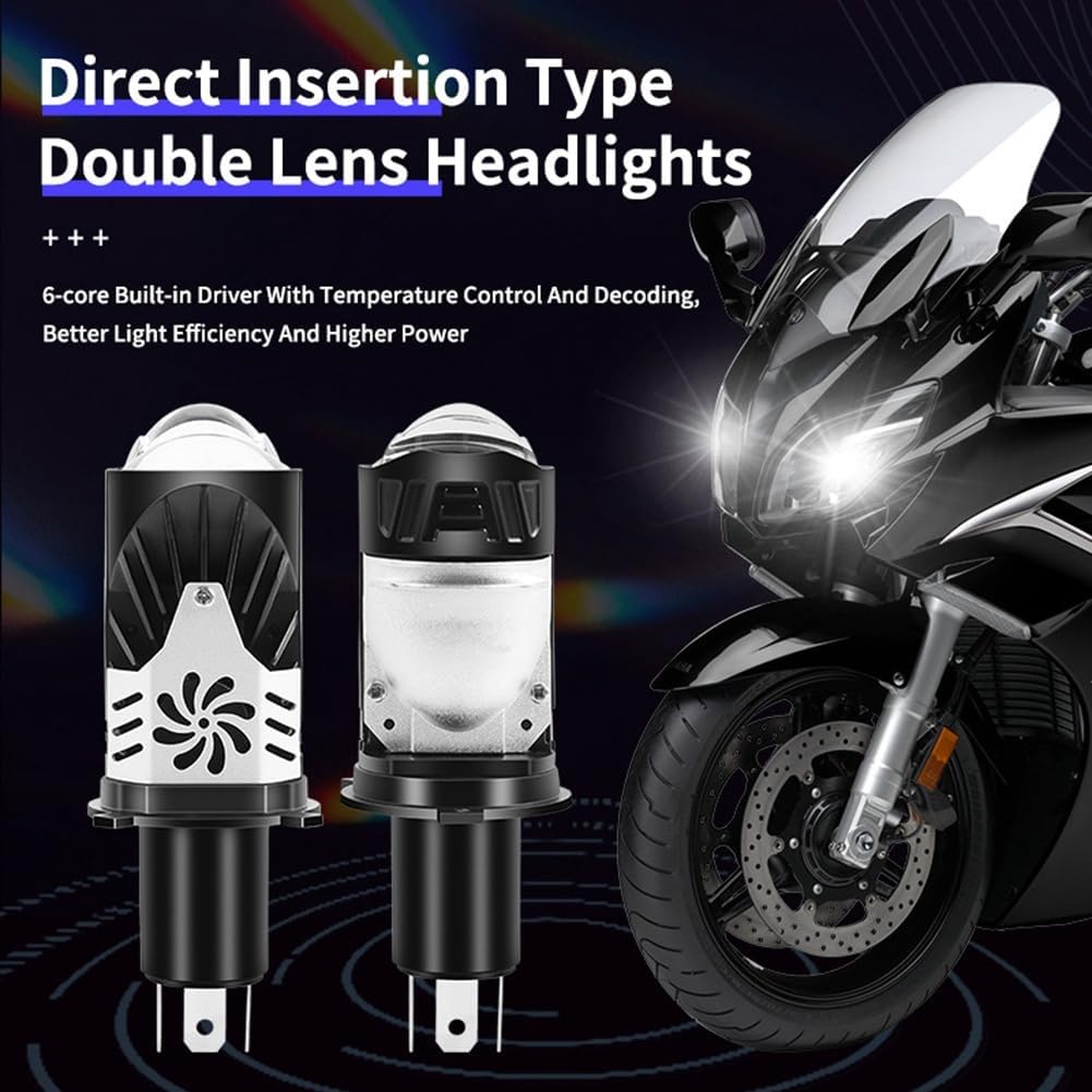 Ampoules de Phare LED H4 à Double Projecteur 20000LM 100W G19 H4 - مصباع دراجات نارية عالي السطوع - 7