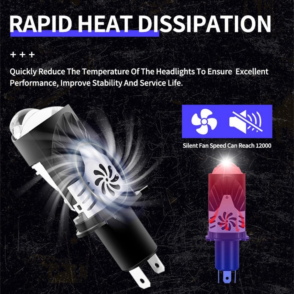 Ampoules de Phare LED H4 à Double Projecteur 20000LM 100W G19 H4 - مصباع دراجات نارية عالي السطوع 7