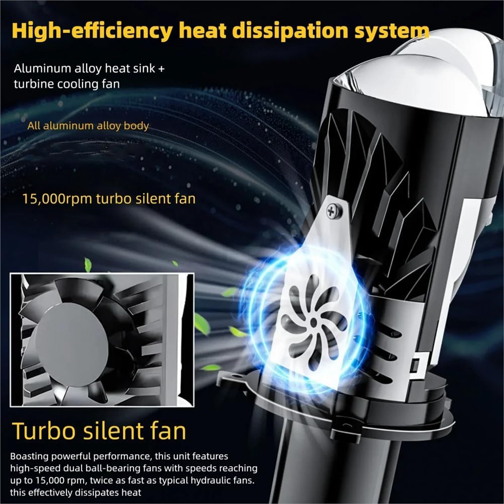 Ampoules de Phare LED H4 à Double Projecteur 20000LM 100W G19 H4 - مصباع دراجات نارية عالي السطوع 5