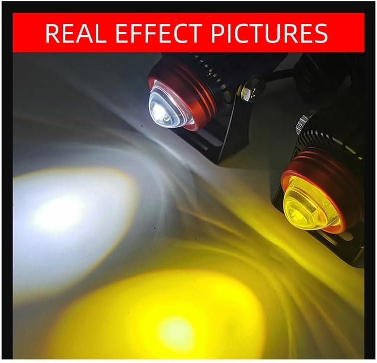 Lot de 2 Projecteurs LED de Moto 36W Double Couleur TD35 - طقم كشافات ضباب ليد مزدوجة اللون للدراجات النارية 4
