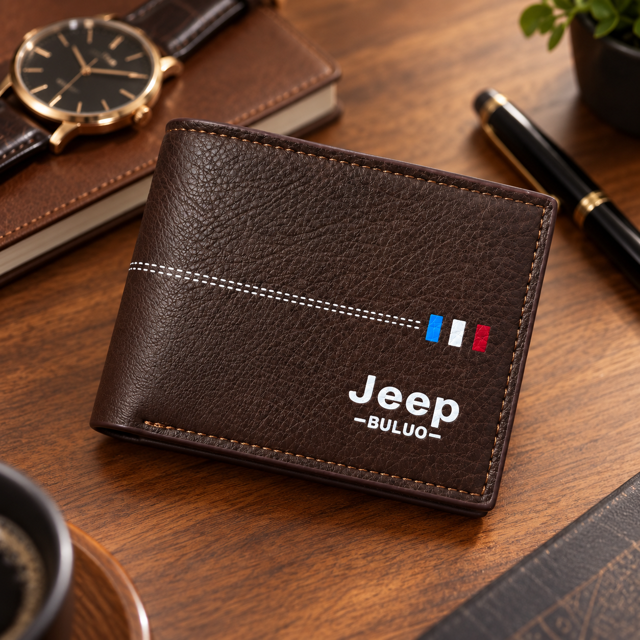 Portefeille Jeep Buluo V6 pour Homme Multi-Poches en Simili Cuire - محفظة نقود وبطاقات 3
