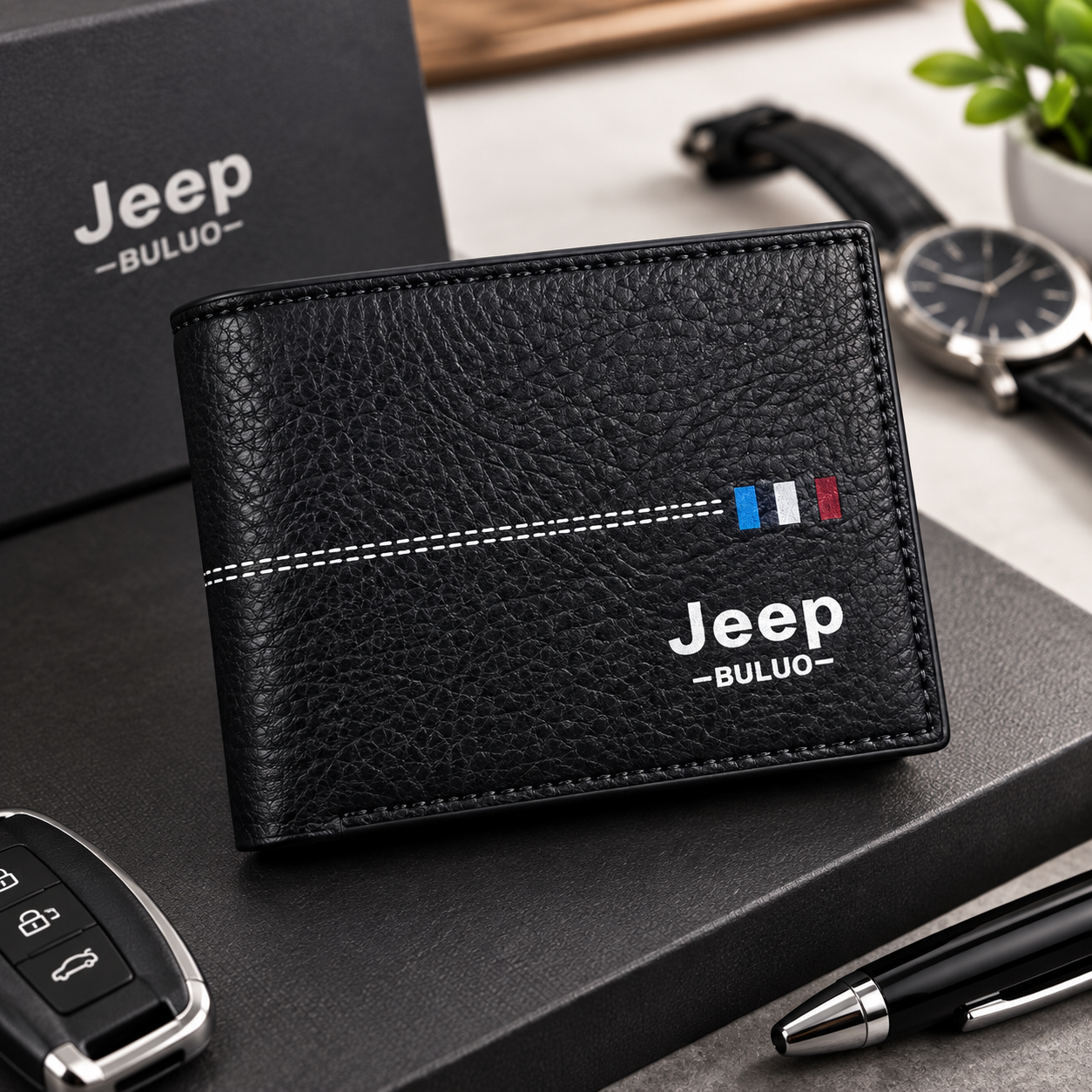 Portefeille Jeep Buluo V6 pour Homme Multi-Poches en Simili Cuire - محفظة نقود وبطاقات 7