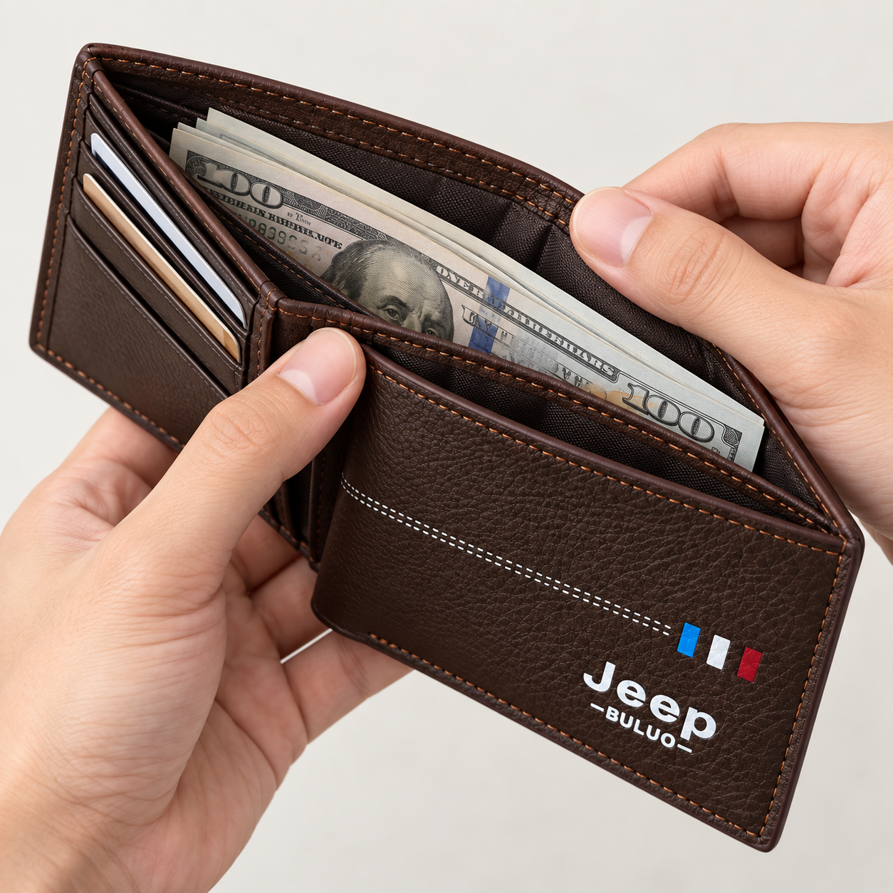 Portefeille Jeep Buluo V6 pour Homme Multi-Poches en Simili Cuire - محفظة نقود وبطاقات 10