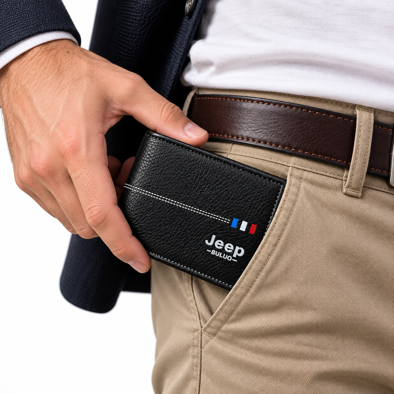 Portefeille Jeep Buluo V6 pour Homme Multi-Poches en Simili Cuire - محفظة نقود وبطاقات 11