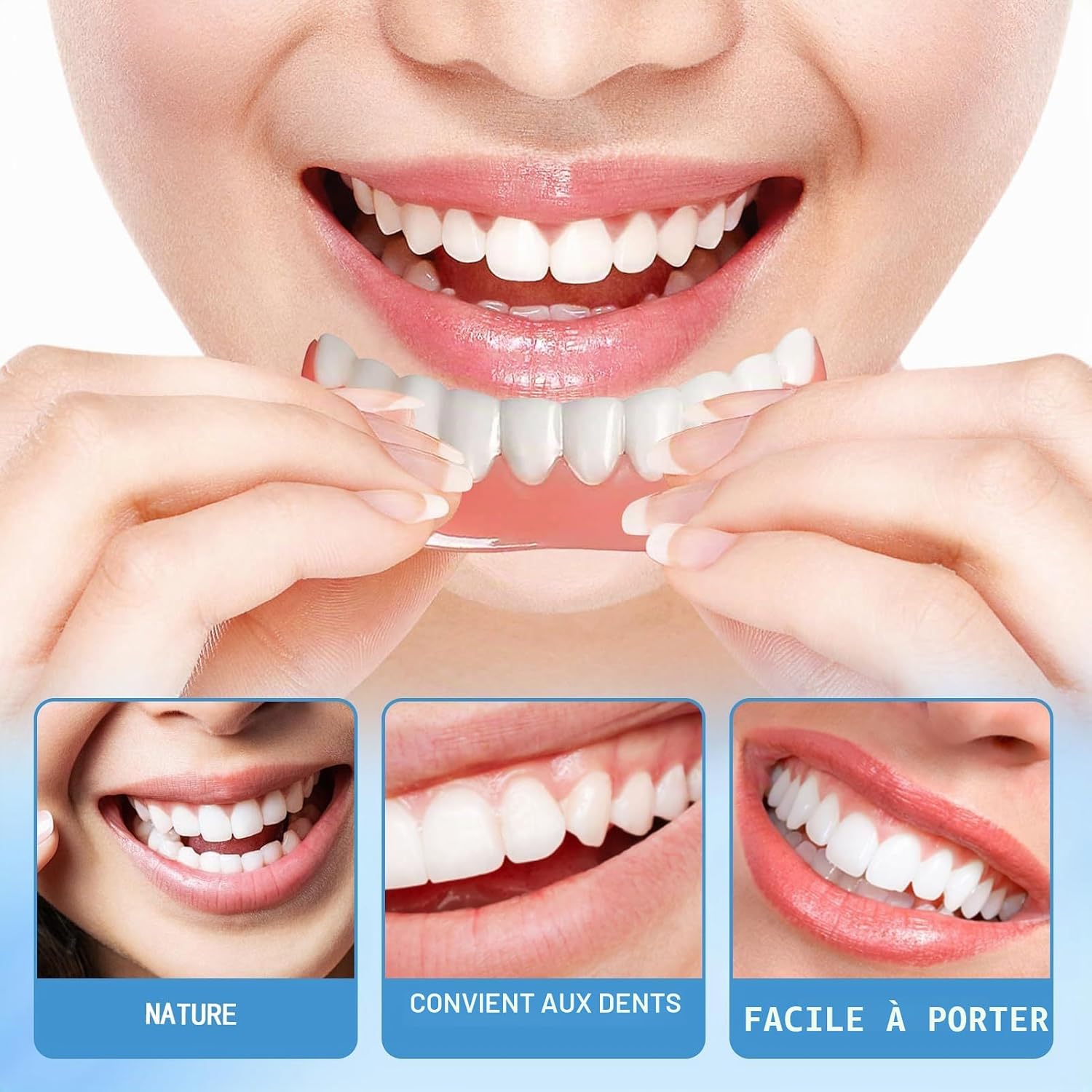 Kit de Prothèse Dentaire Amovible en Silicone et Facettes Sourire - طقم أسنان تجميلي سيليكون وابتسامة مؤقتة 6