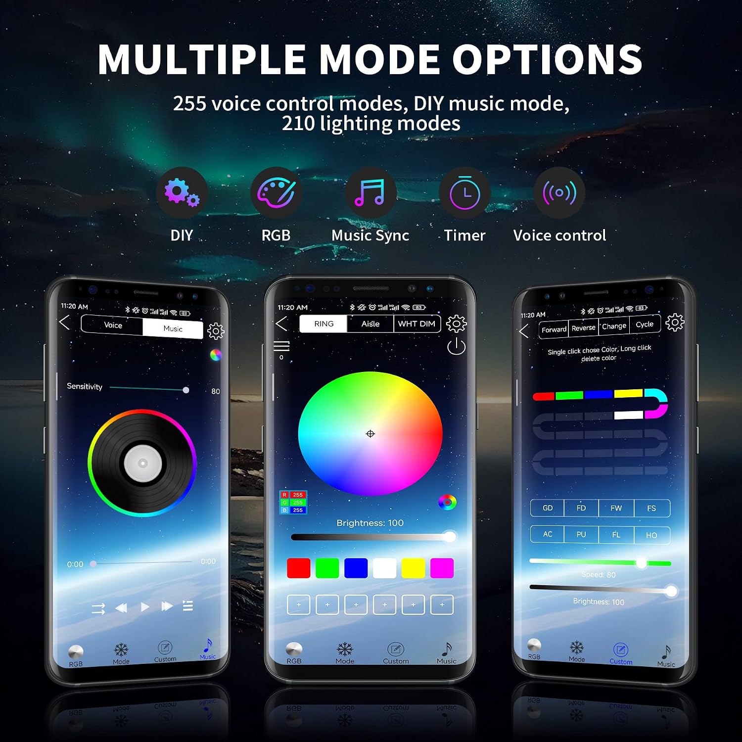 More Colorfull Éclairage d'Ambiance LED Intérieur Voiture RGB et Fibre Optique - إضاءة داخلية للسيارة مع ألياف ضوئية - 7