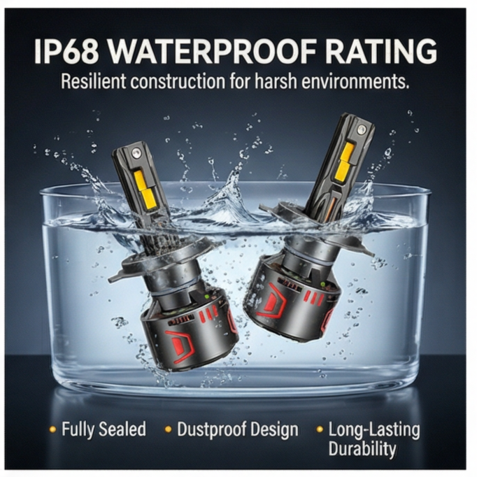 Ampoules de Phare LED H4 6500K Auto Pur - مصابيح ليد أمامية للسيارة بقوة 6500 كلفن - 5