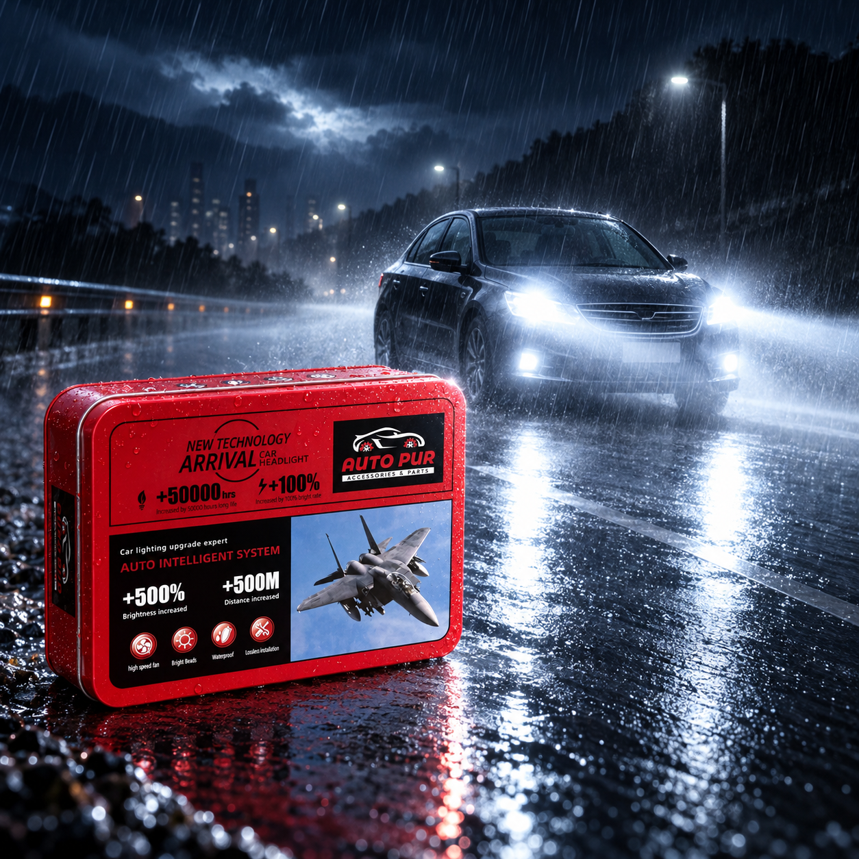 Ampoules de Phare LED H4 6500K Auto Pur - مصابيح ليد أمامية للسيارة بقوة 6500 كلفن - 4