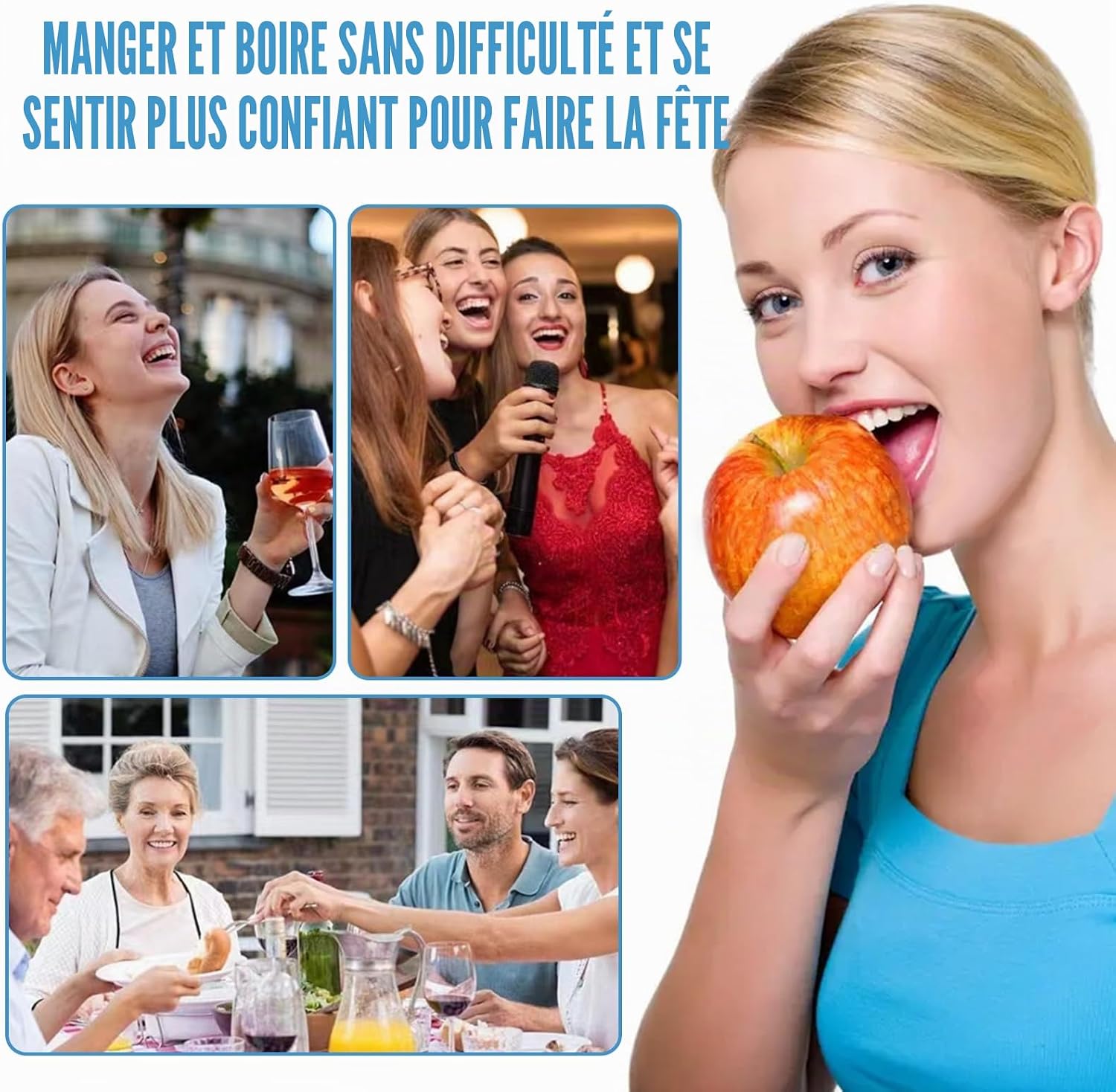 Kit de Prothèse Dentaire Amovible en Silicone et Facettes Sourire - طقم أسنان تجميلي سيليكون وابتسامة مؤقتة 2