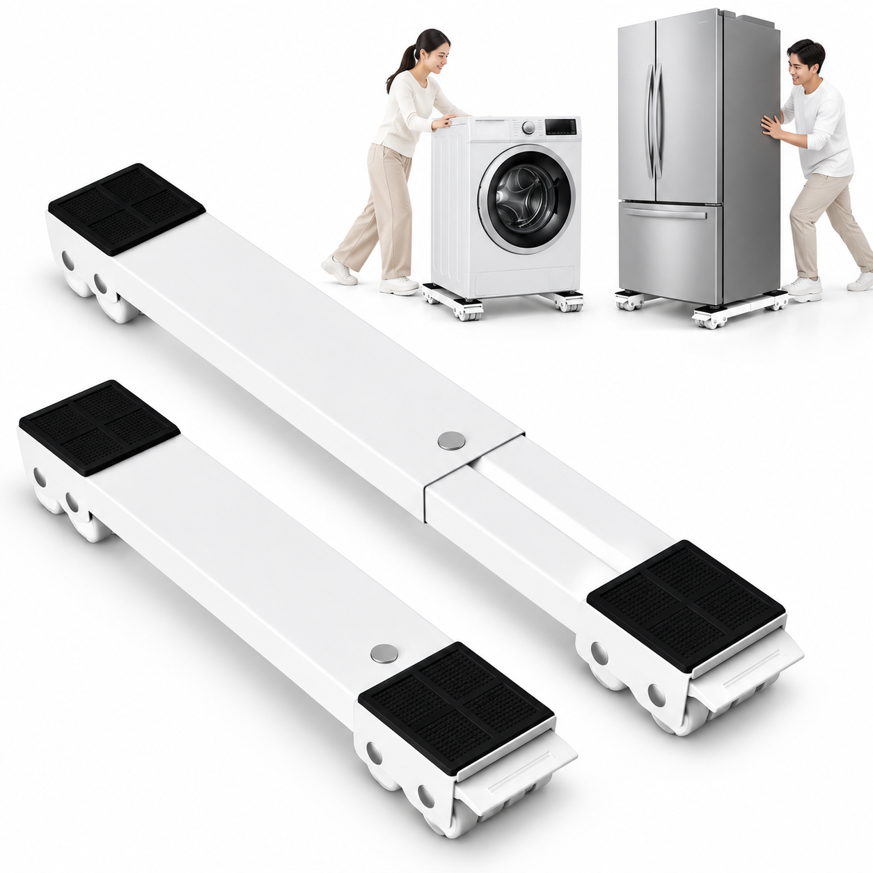 Support Mobile pour Machine à Laver et Réfrigérateur - ناقل أجهزة كهرومنزلية وأثاث الثقيل 2