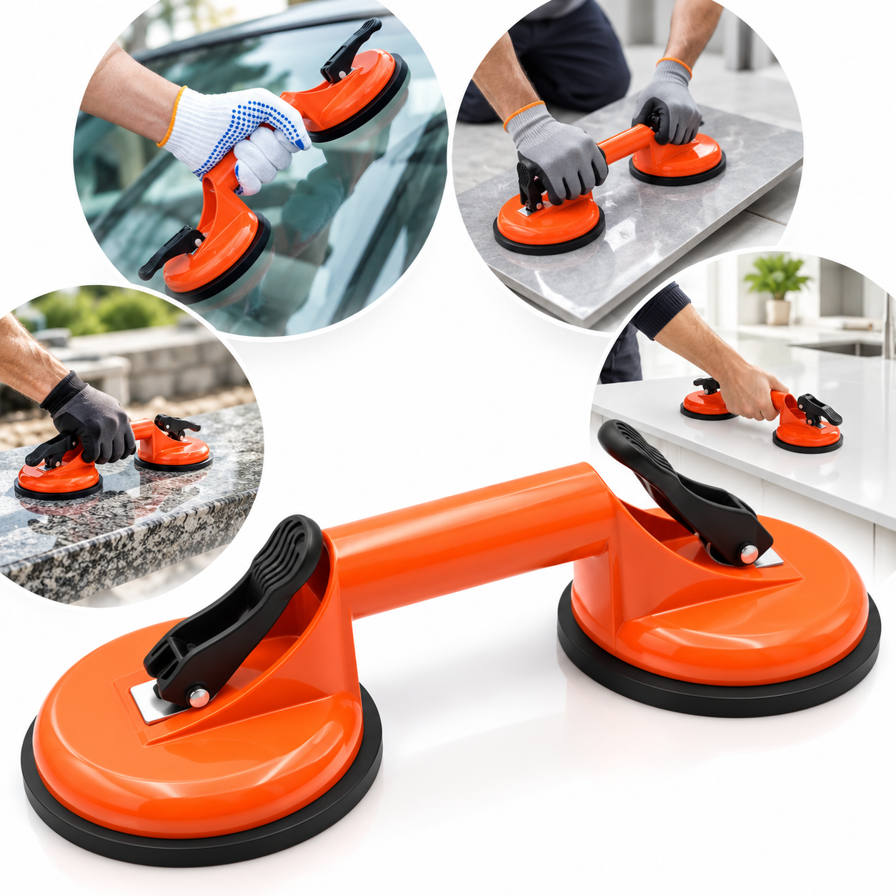 Ventouse sous vide à double griffe pour voiture carrelage et verre 1