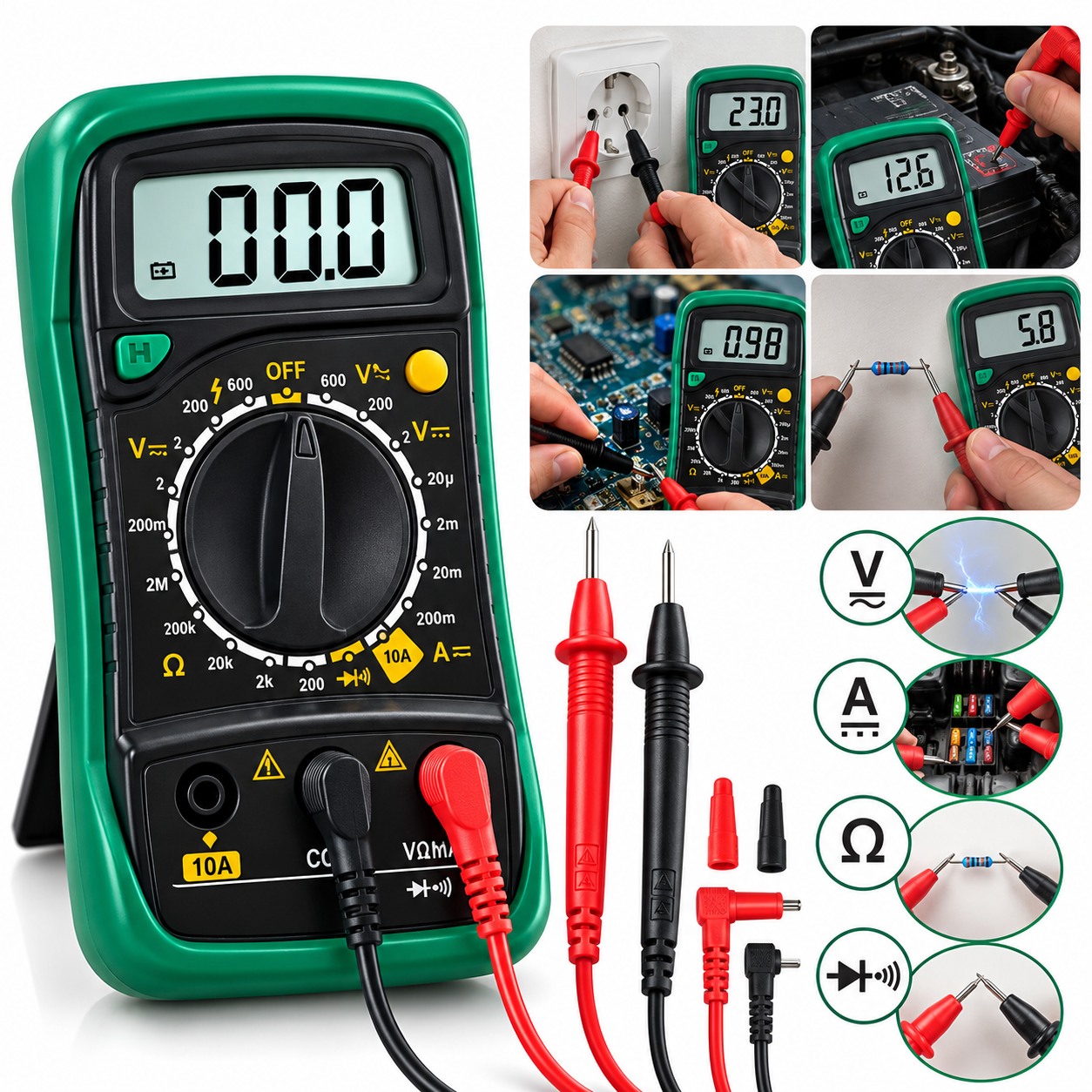 Multimètre numérique de poche Biens 830L, testeur de tension AC/DC MASTECH-MAS830L 2