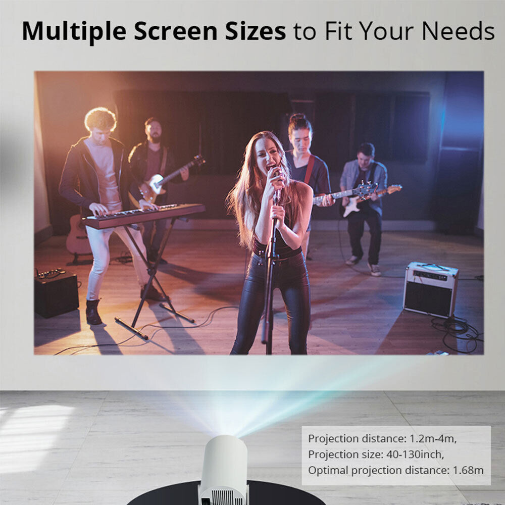 Mini Projector Multimédia Android Wifi Bleutooth 5.0 Large Screen - جهاز عرض ذكي ميني بروجكتر أندرويد 11