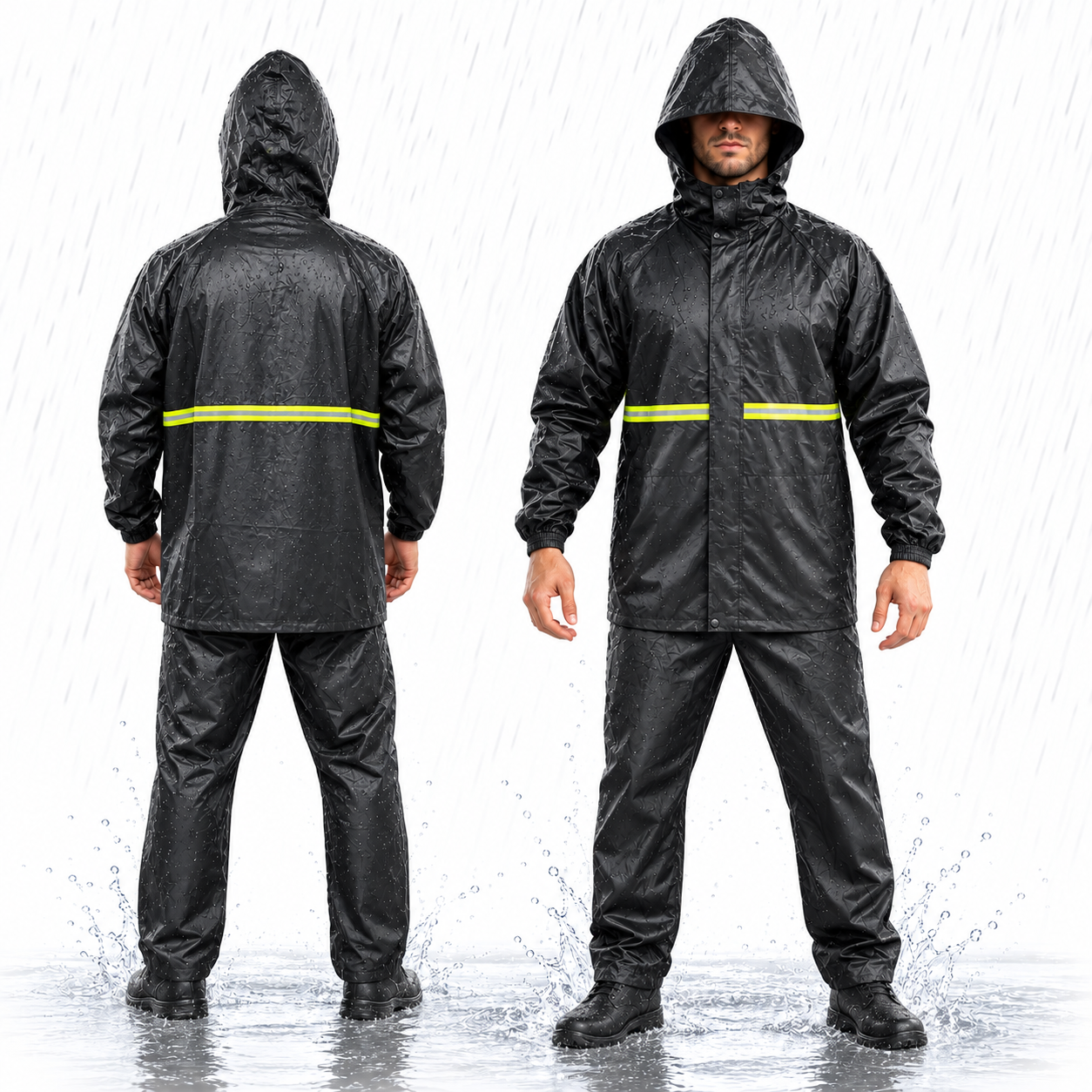 Ensemble De Pluie Imperméable Veste Et Pantalon pour une protection optimale V1 - بدلة مقاومة للماء 1