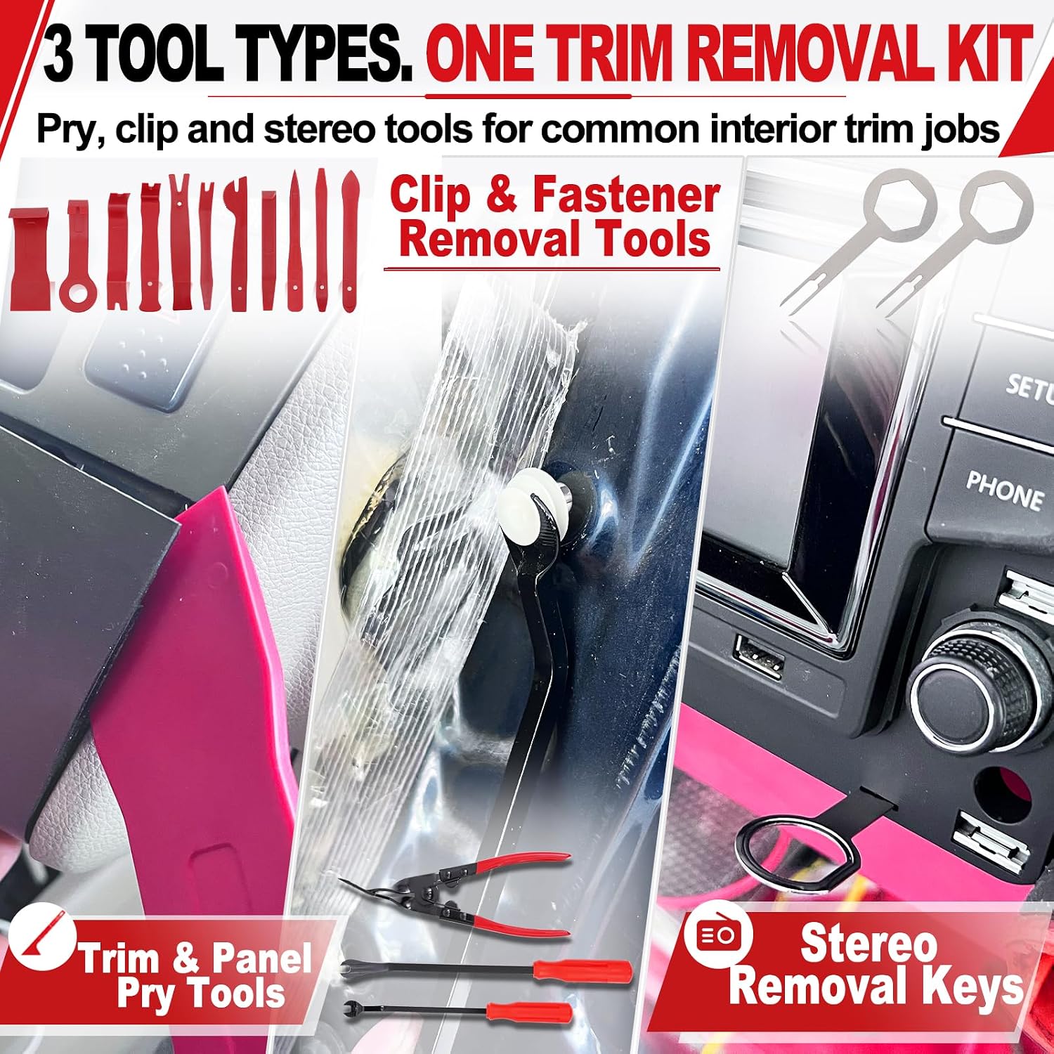 Kit de 16 Outils de Démontage de Garniture Auto et Finitions Intérieures - طقم أدوات فك ديكورات وكسوة السيارة 16 قطعة 7