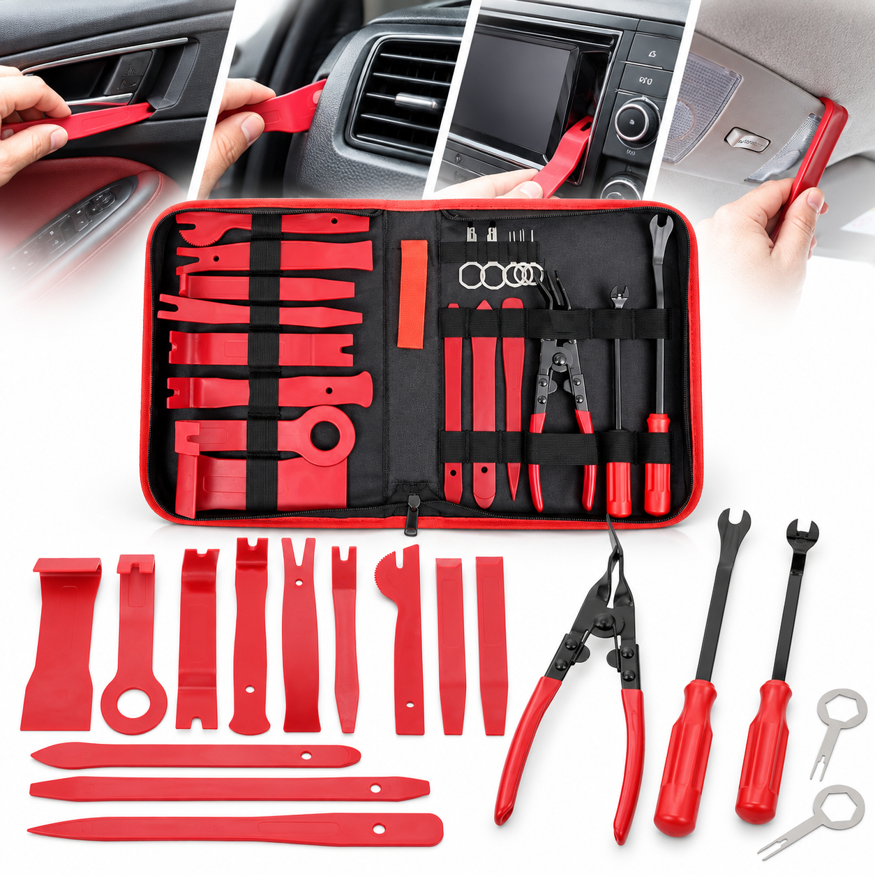 Kit de 16 Outils de Démontage de Garniture Auto et Finitions Intérieures - طقم أدوات فك ديكورات وكسوة السيارة 16 قطعة 14