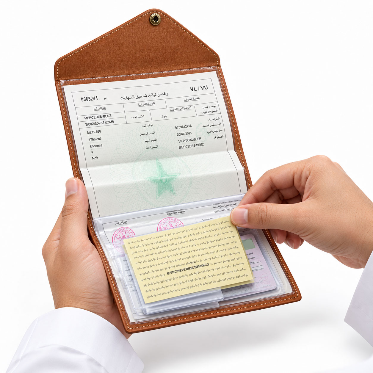 Porte-Documents et Permis de Conduire pour voitures V3 - محفظة وثائق السيارة - 4