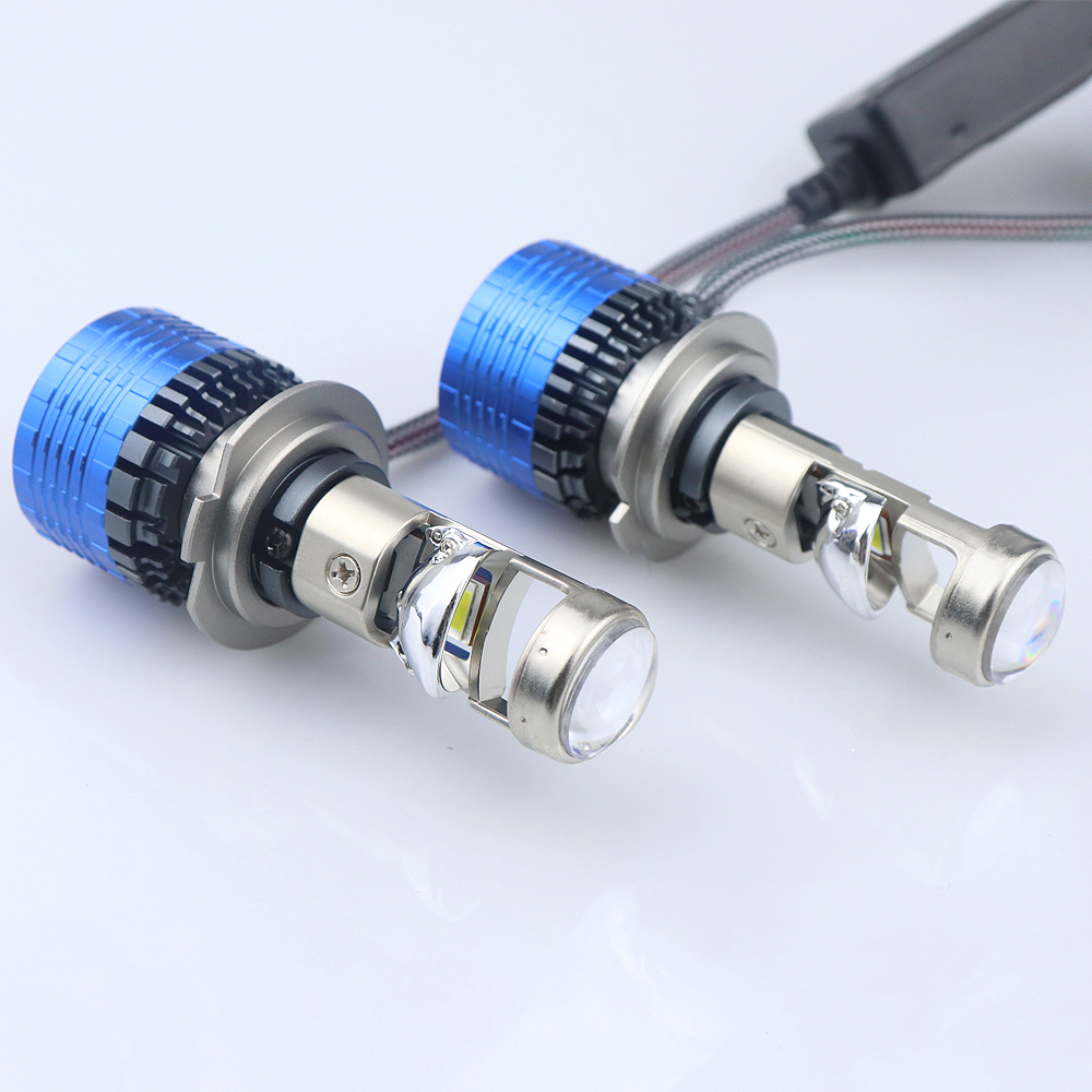 T80 Ampoules de Phare LED H7 avec Lentille de Projecteur - مصابيح ليد أمامية للسيارة جد ساطعة 11
