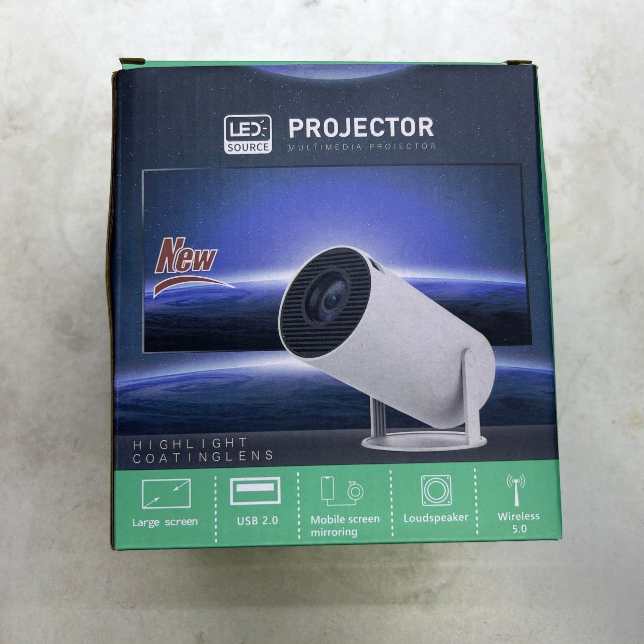 Mini Projector Multimédia Wifi Bleutooth 5.0 480p Up to 1080p - جهاز عرض ذكي ميني بروجكتر أندرويد - 11