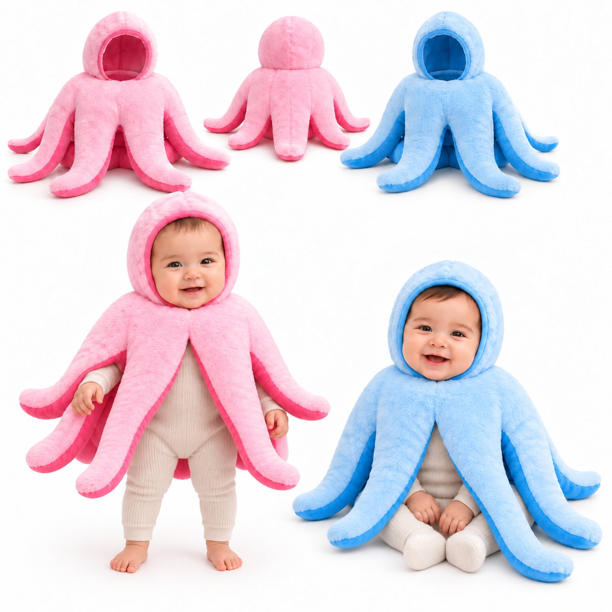 Costume Bébé Pieuvre Doux et Confortable – زيّ أطفال على شكل أخطبوط ناعم ومريح