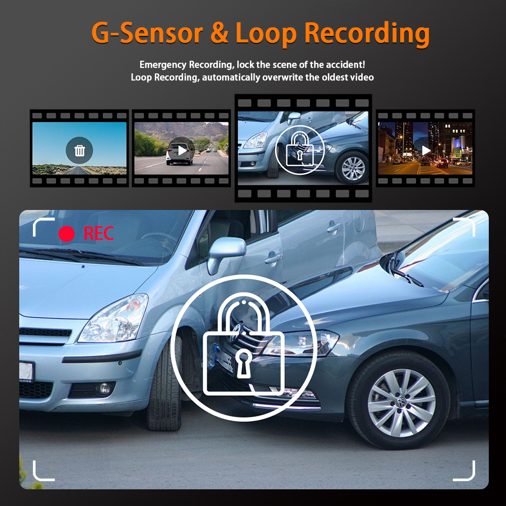 Caméra Dashcam 4 Canaux Enregistreur de Conduite Multi-Angles WiFi - كاميرا قيادة 4 قنوات مع واي فاي وتغطية شاملة للسيارة - 5