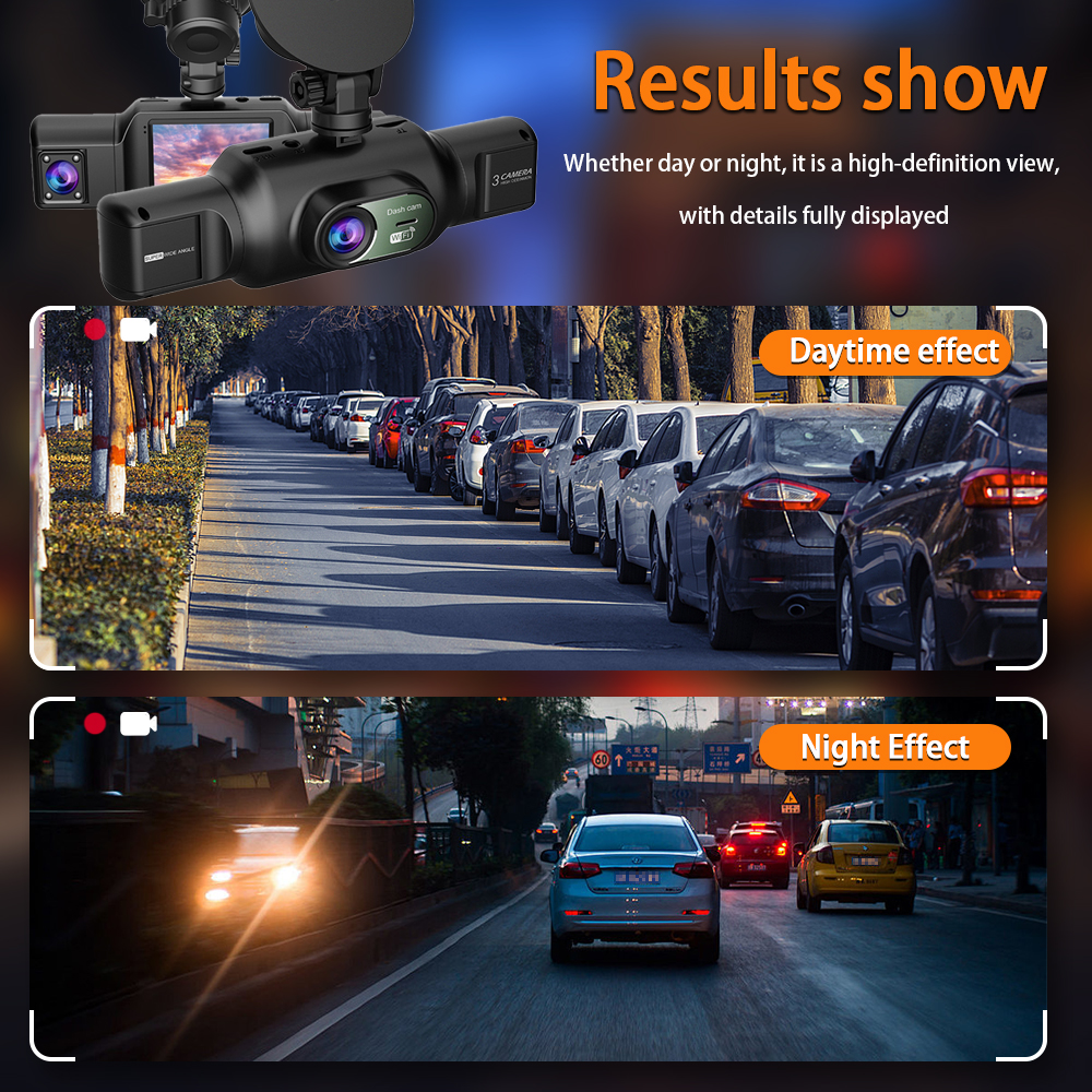 Caméra Dashcam 4 Canaux Enregistreur de Conduite Multi-Angles WiFi - كاميرا قيادة 4 قنوات مع واي فاي وتغطية شاملة للسيارة - 7