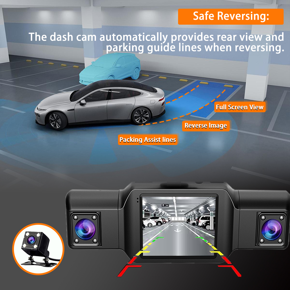 Caméra Dashcam 4 Canaux Enregistreur de Conduite Multi-Angles WiFi - كاميرا قيادة 4 قنوات مع واي فاي وتغطية شاملة للسيارة - 11