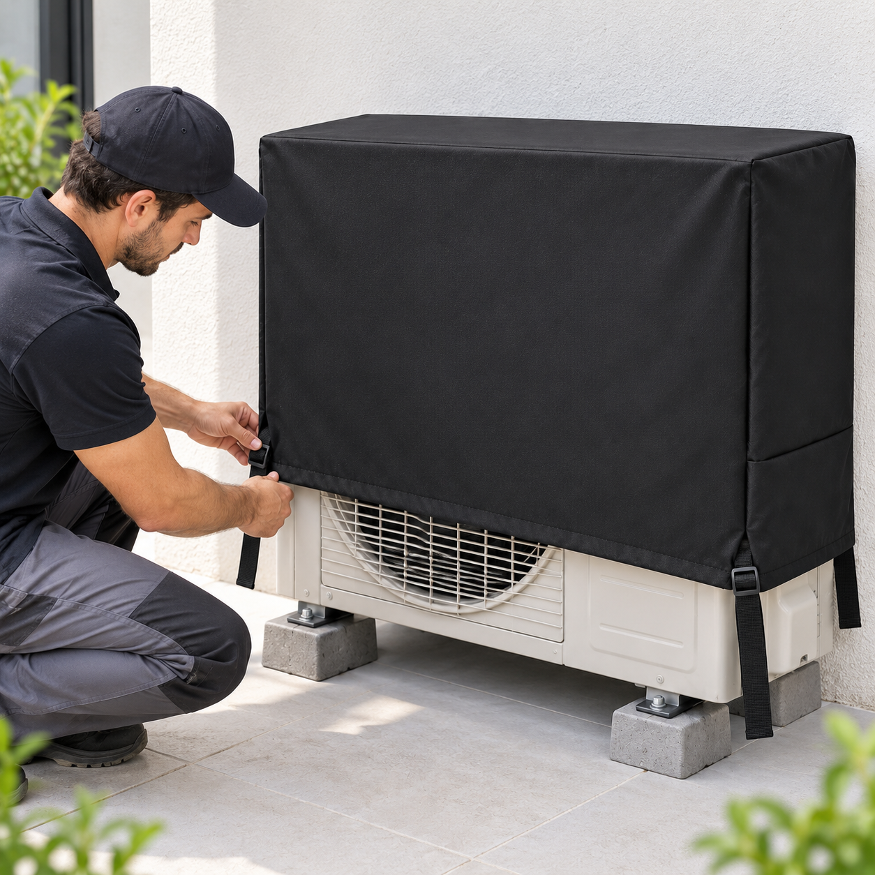 Housse de Protection pour Unité Extérieure de Climatiseur 9000/12000 BTU - غطاء حماية الوحدة الخارجية لمكيف الهواء - 3
