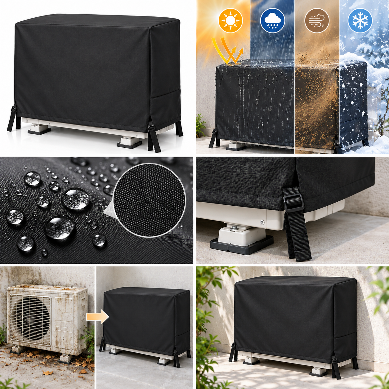 Housse de Protection pour Unité Extérieure de Climatiseur 18000/24000 BTU - غطاء حماية الوحدة الخارجية لمكيف الهواء 3