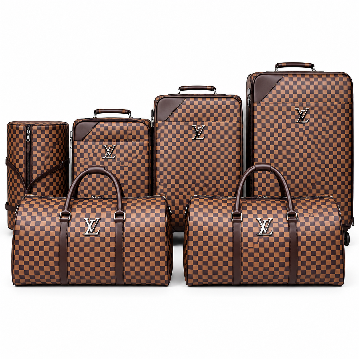 Pack de Valise 6Pcs de Haute Qualité Motif LV 1