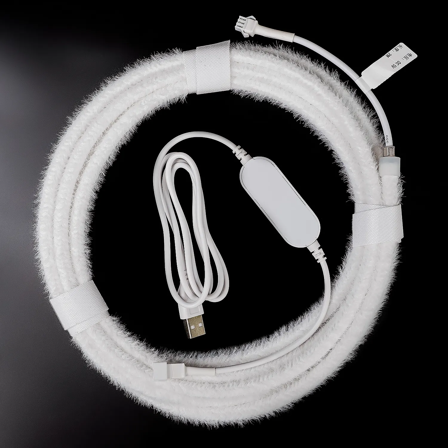 Bande LED RGBIC Intelligente Fluffy Light 360° USB App Control - شريط إضاءة ليد ذكي إضاءة محيطية 360 درجة - 1
