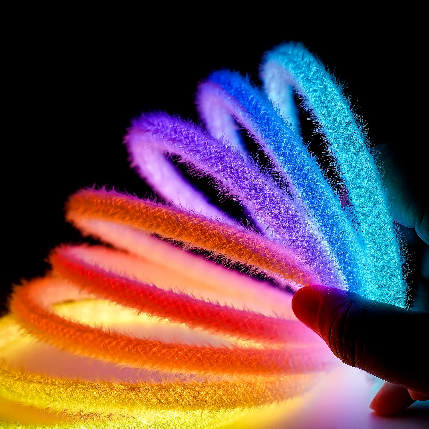 Bande LED RGBIC Intelligente Fluffy Light 360° USB App Control - شريط إضاءة ليد ذكي إضاءة محيطية 360 درجة 4